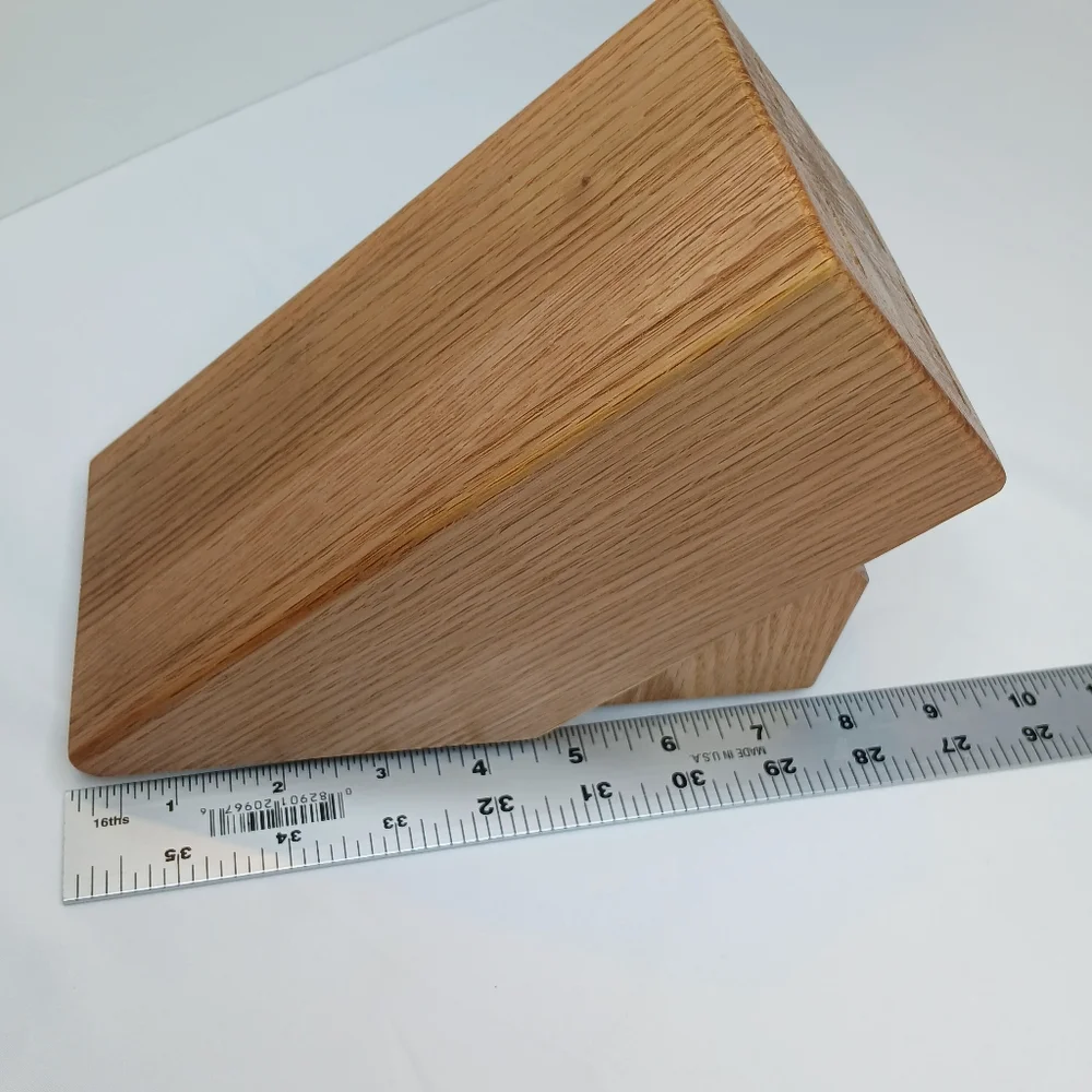 CUTCO Wood Knife Block USA Solid Honey Oak 8 Slot Knife Holder Up To 8